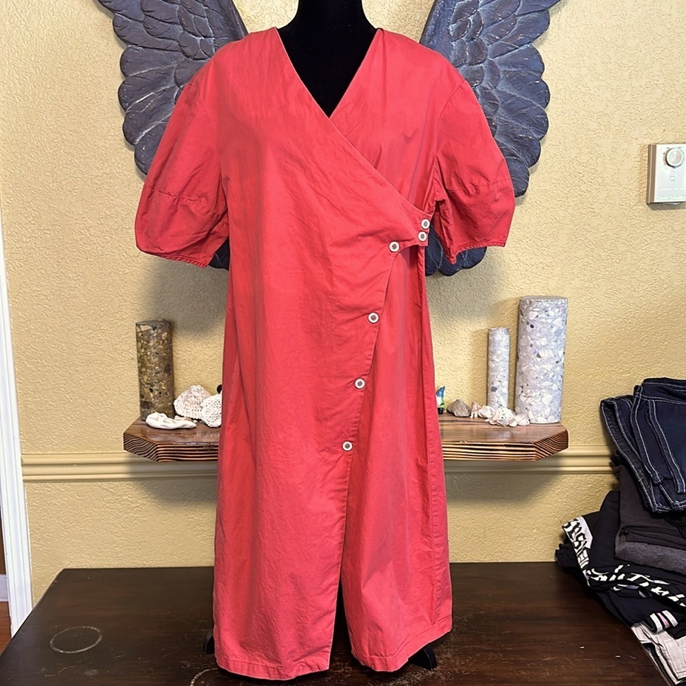 Duoline wrap front dress